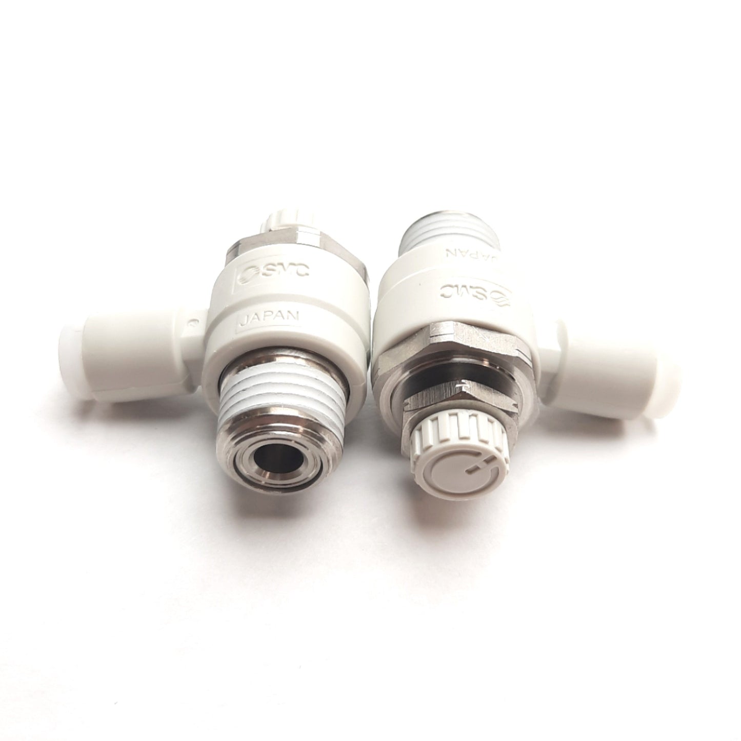 New – Open box Lot of 2 SMC AS2201FG-02-04S Flow Control Elbow Fitting, R1/4, ø4mm P2C