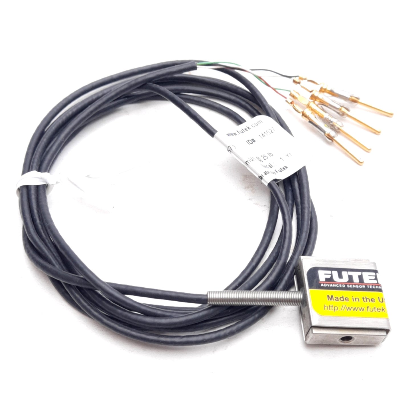 Used Futek FSH00096 LSB200 Jr Mini S-Beam Load Cell 25lb Capacity 2mV/V #4-40 Thread