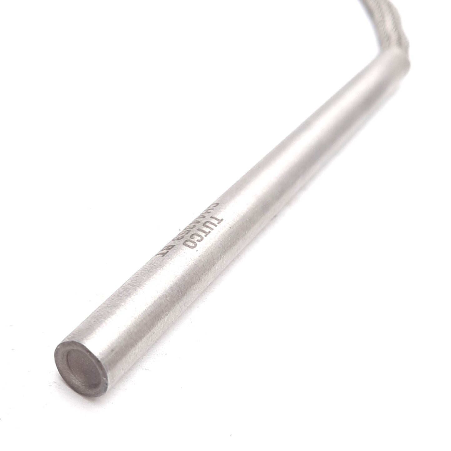 Used Tutco CH44353 Cartridge Heater 120V 300W, ø3/8in x 5in, 17in SS Braided Leads