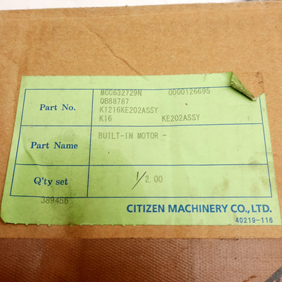 New – Open box Citizen K16-KE202ASSY Built-In Servo Motor & Ballscrew For Citizen K16 CNC Lathe
