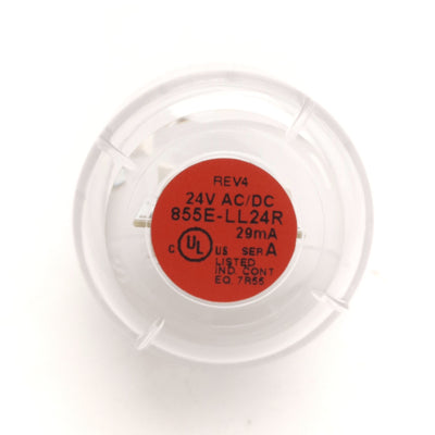 New – Open box Allen Bradley 855E-LL24R LED Stack Light Indicator Bulb, Red, 24VAC/DC, 50mm