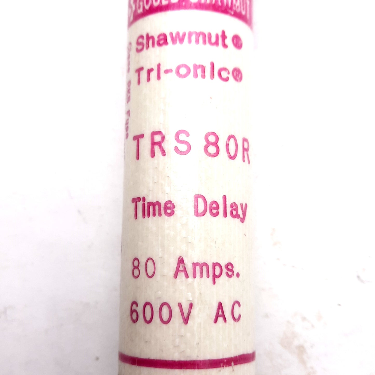 Used Ferraz Shawmut TRS80R Time Delay Dual Element Fuse, RK5, 80A, 600VAC/DC, Blades