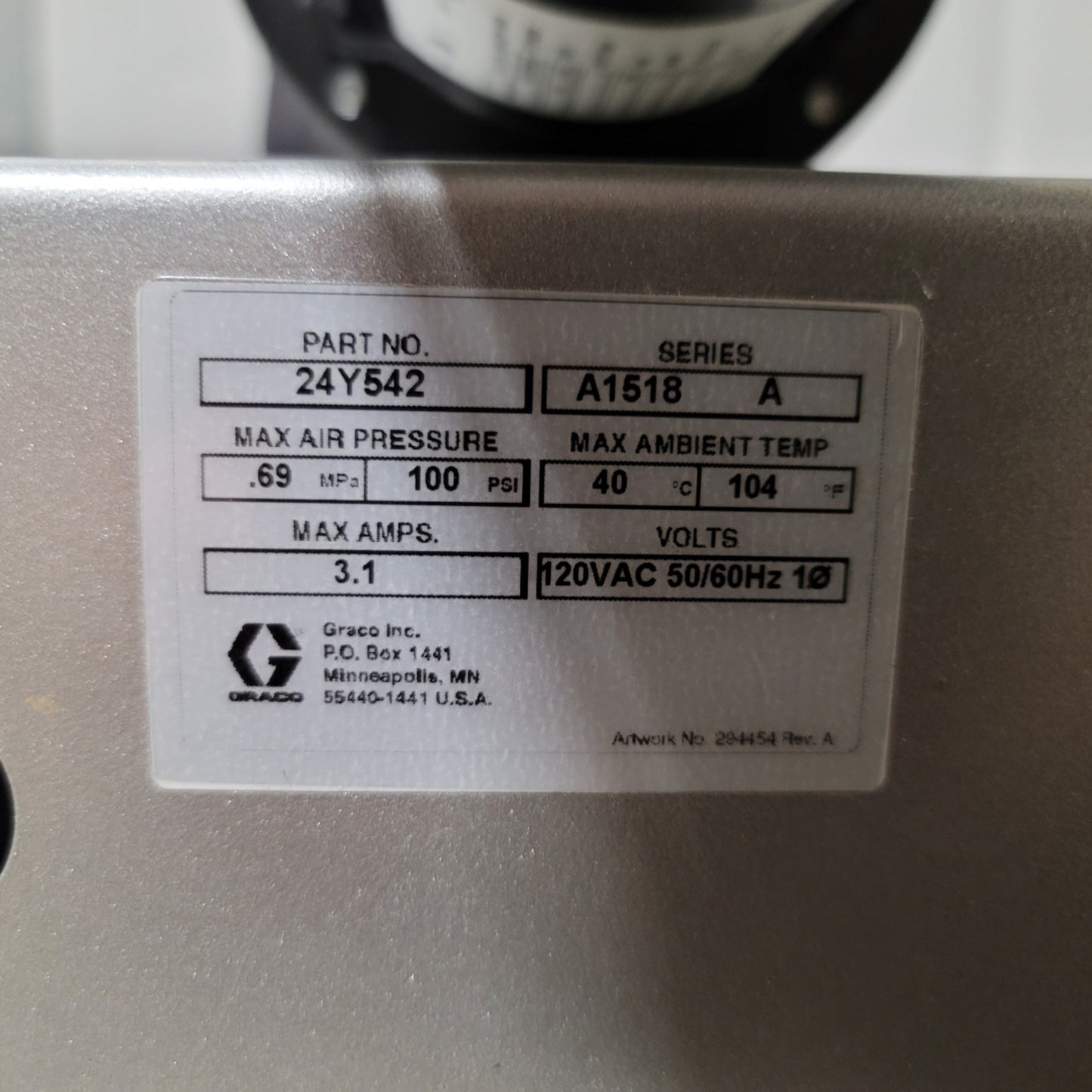 New – Open box Graco 648187 Husky Electric Double Diaphragm Pump With Compressor And Controller