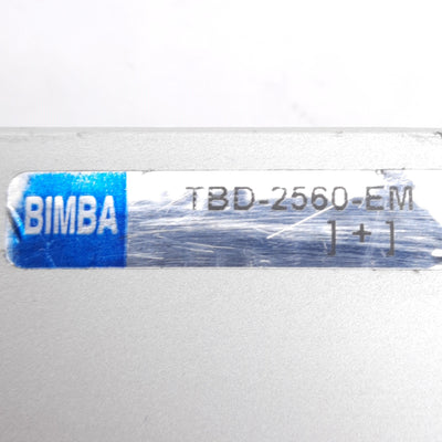 Used Bimba TBD-2560-EM Guided Cylinder, ø25mm Bore, 20mm Stroke, 140PSI, #10-32 UNF