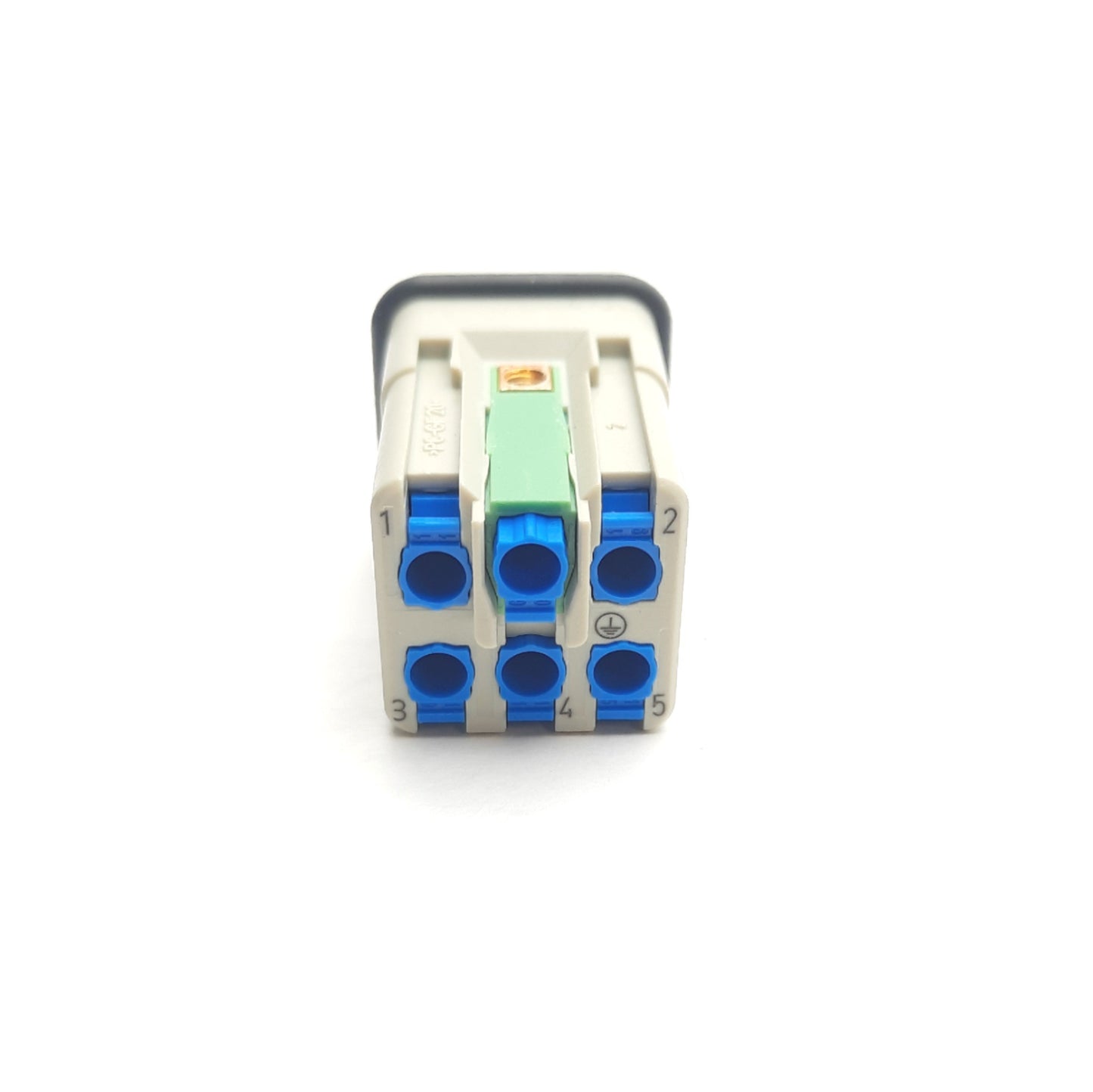 New – Open box Lot of 2 Harting 09120052633 Han-Q5/0-M-QL Heavy Duty Connector 5-Pole, 16 Amps