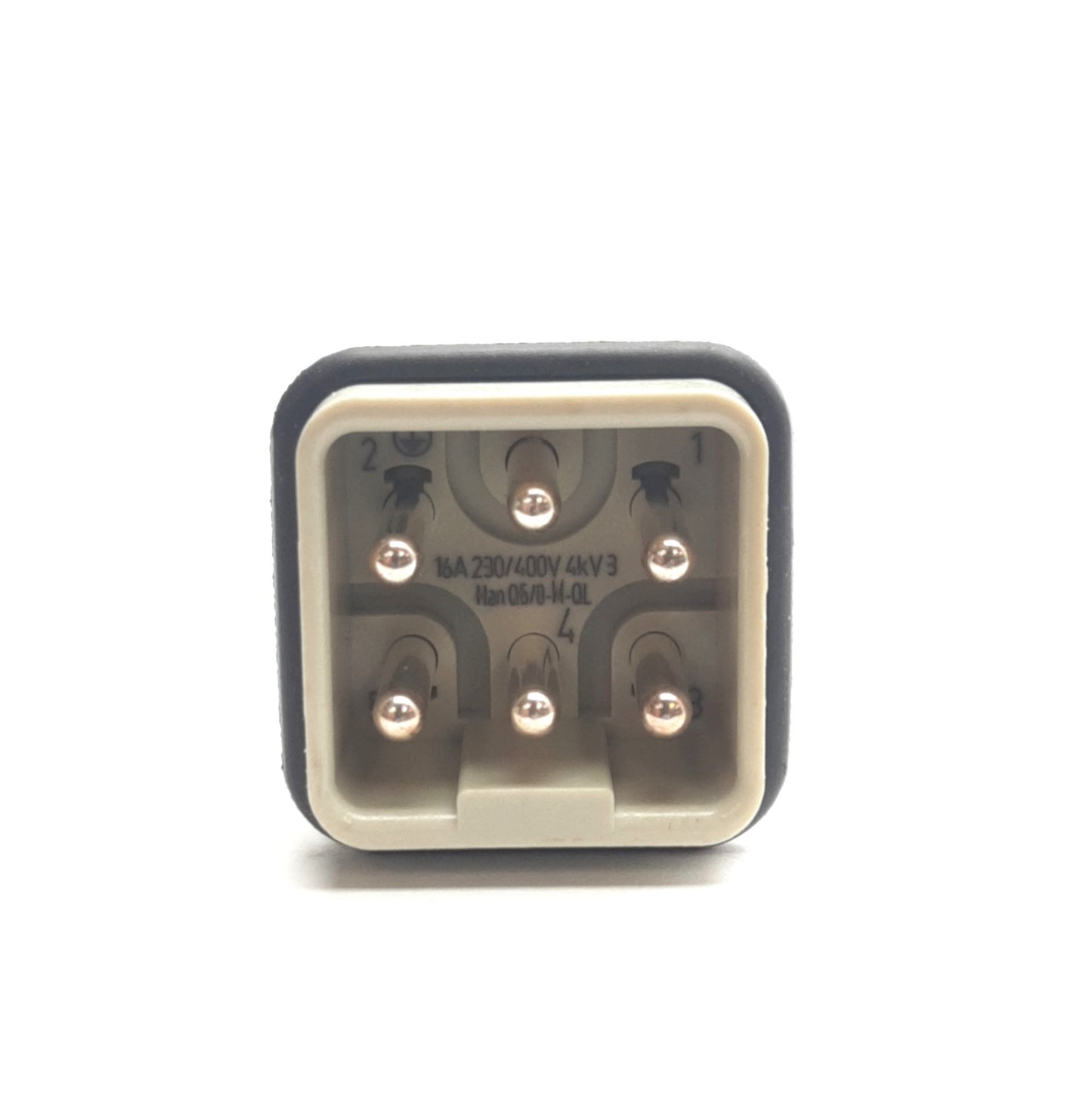 New – Open box Lot of 2 Harting 09120052633 Han-Q5/0-M-QL Heavy Duty Connector 5-Pole, 16 Amps