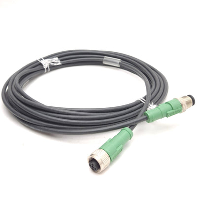 New – Open box Phoenix Contact SAC-4P-M12MS-M12FS 1697001/PUR/6.0 Cable, M12 4-Pin Male/Female