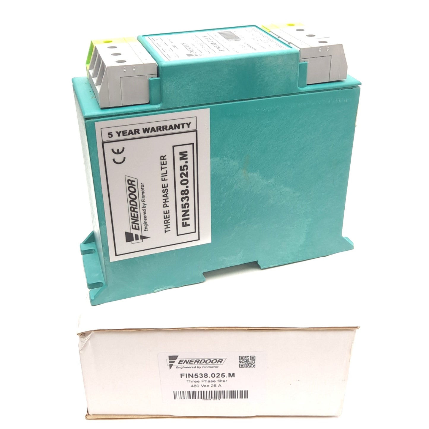 New Enerdoor FIN538.025.M EMI/RFI Three Phase Filter, 480VAC 25A 50/60Hz