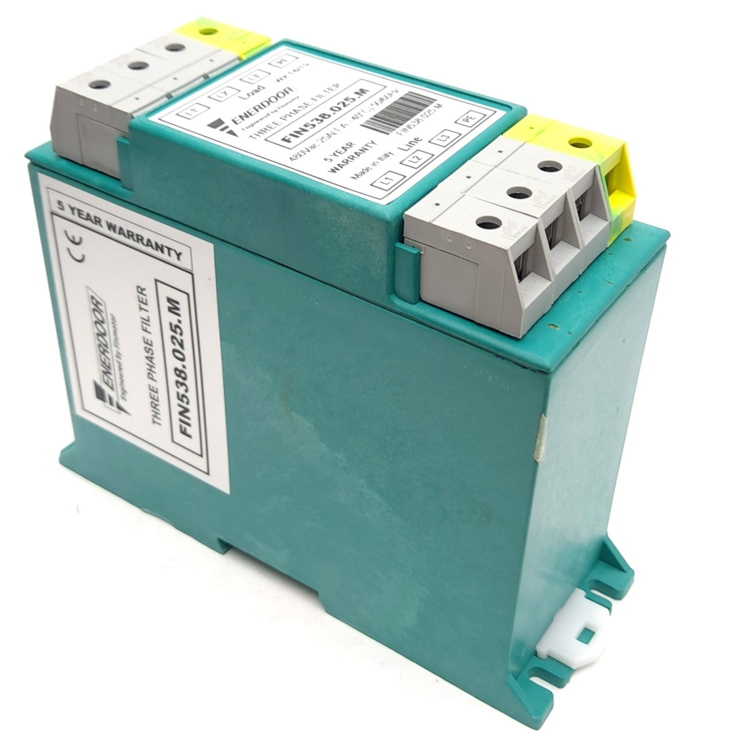 New Enerdoor FIN538.025.M EMI/RFI Three Phase Filter, 480VAC 25A 50/60Hz