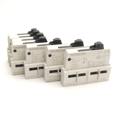 New – Open box Lot of 7 Siemens 3RV1901-1E Transverse Switch Auxiliary, 1NO+1NC, S00...S3