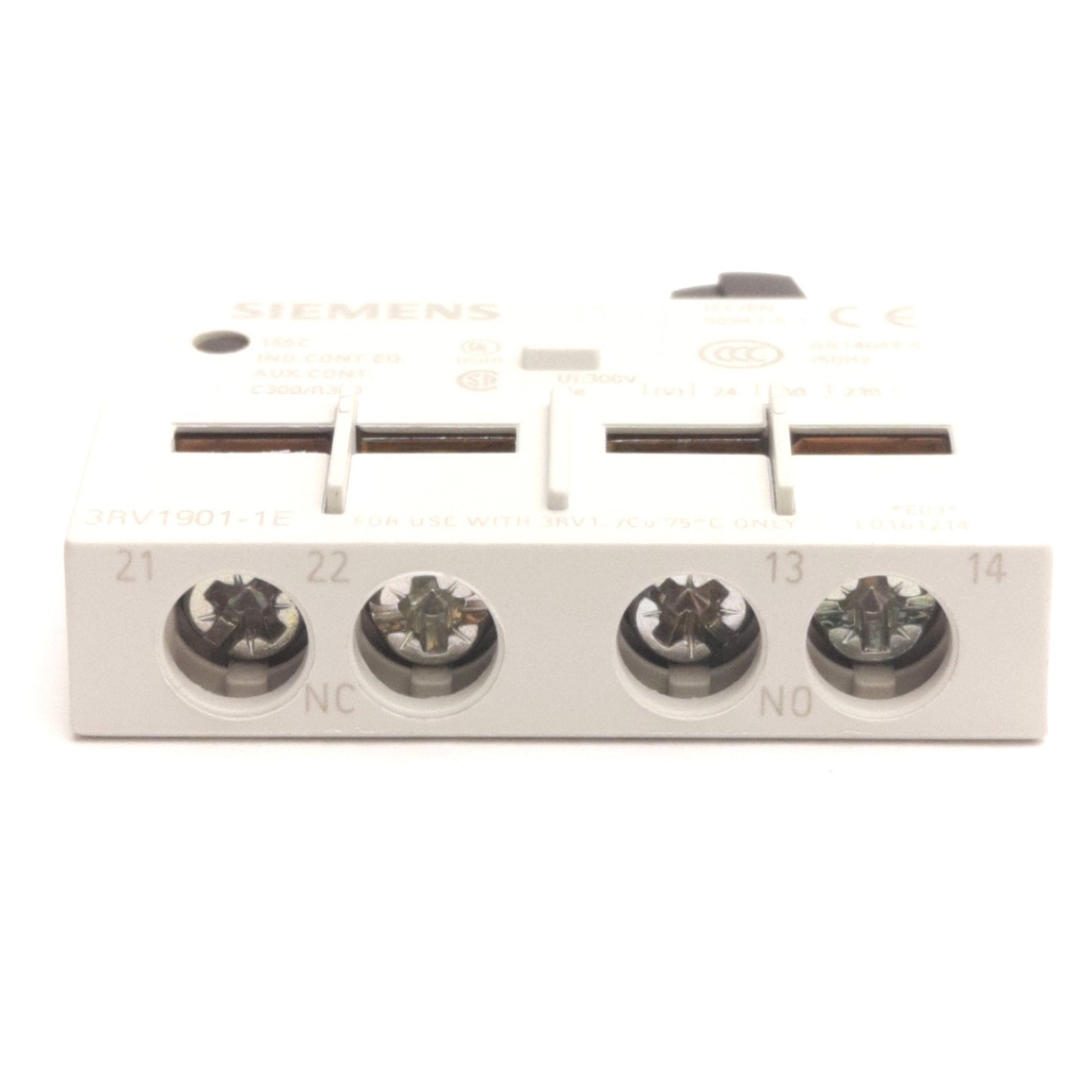 New – Open box Lot of 7 Siemens 3RV1901-1E Transverse Switch Auxiliary, 1NO+1NC, S00...S3