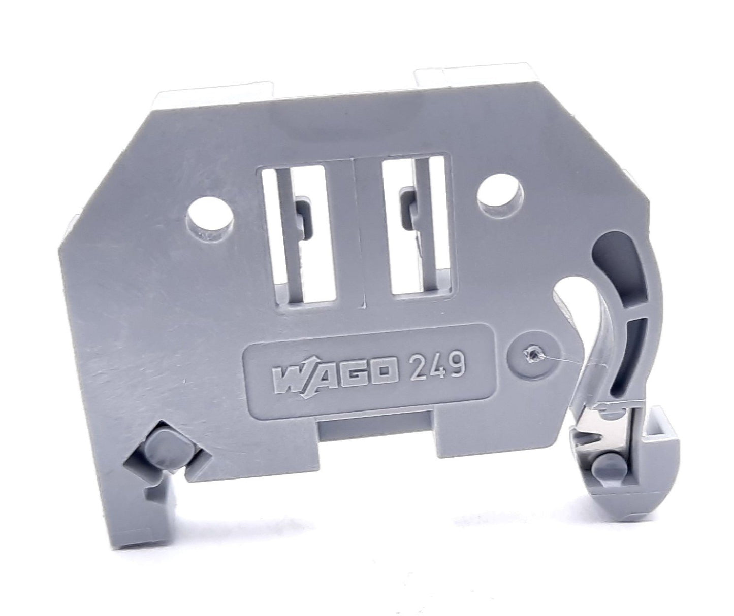 New Lot of 95 Wago 249-116 Terminal End Block Screwless Stop, 6mm Wide, Din Rail