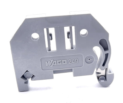 New Lot of 95 Wago 249-116 Terminal End Block Screwless Stop, 6mm Wide, Din Rail