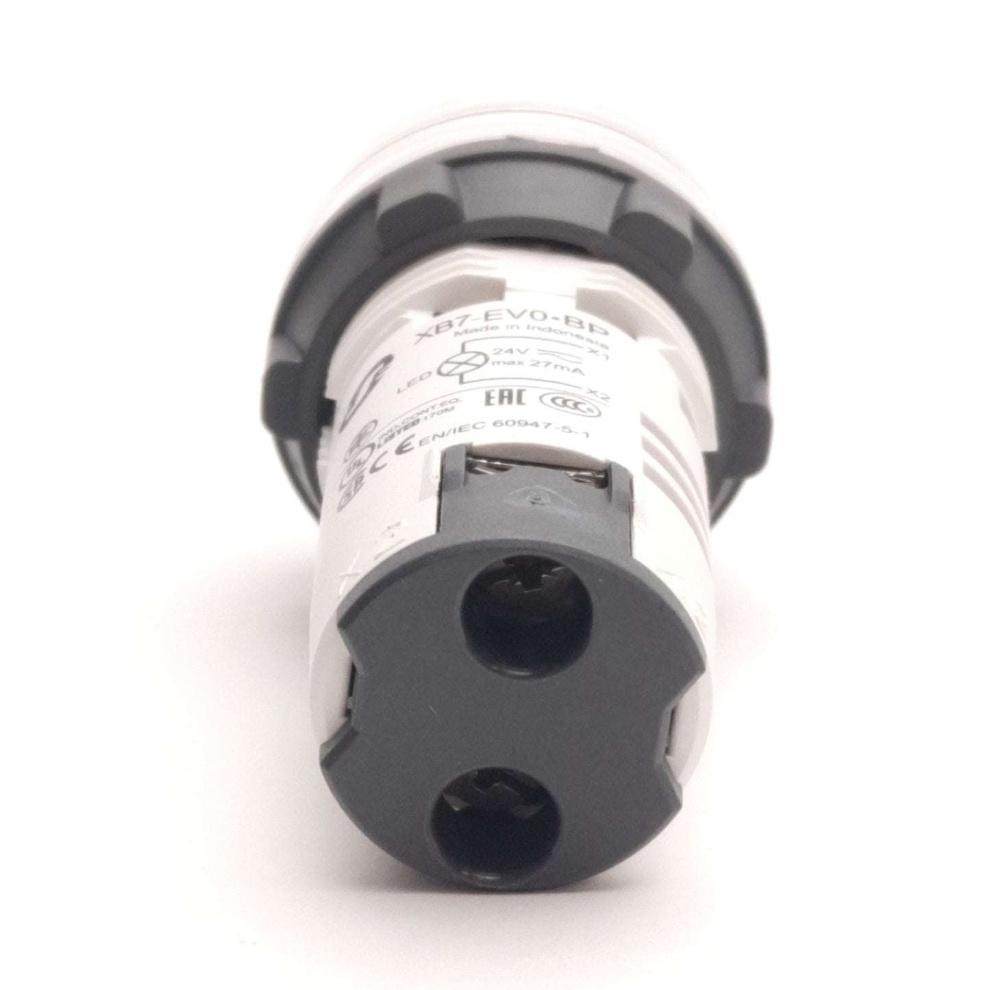 New – Open box Schneider Electric XB7-EV0-BP Monolithic Pilot Light, 22mm, White, 24VAC/DC