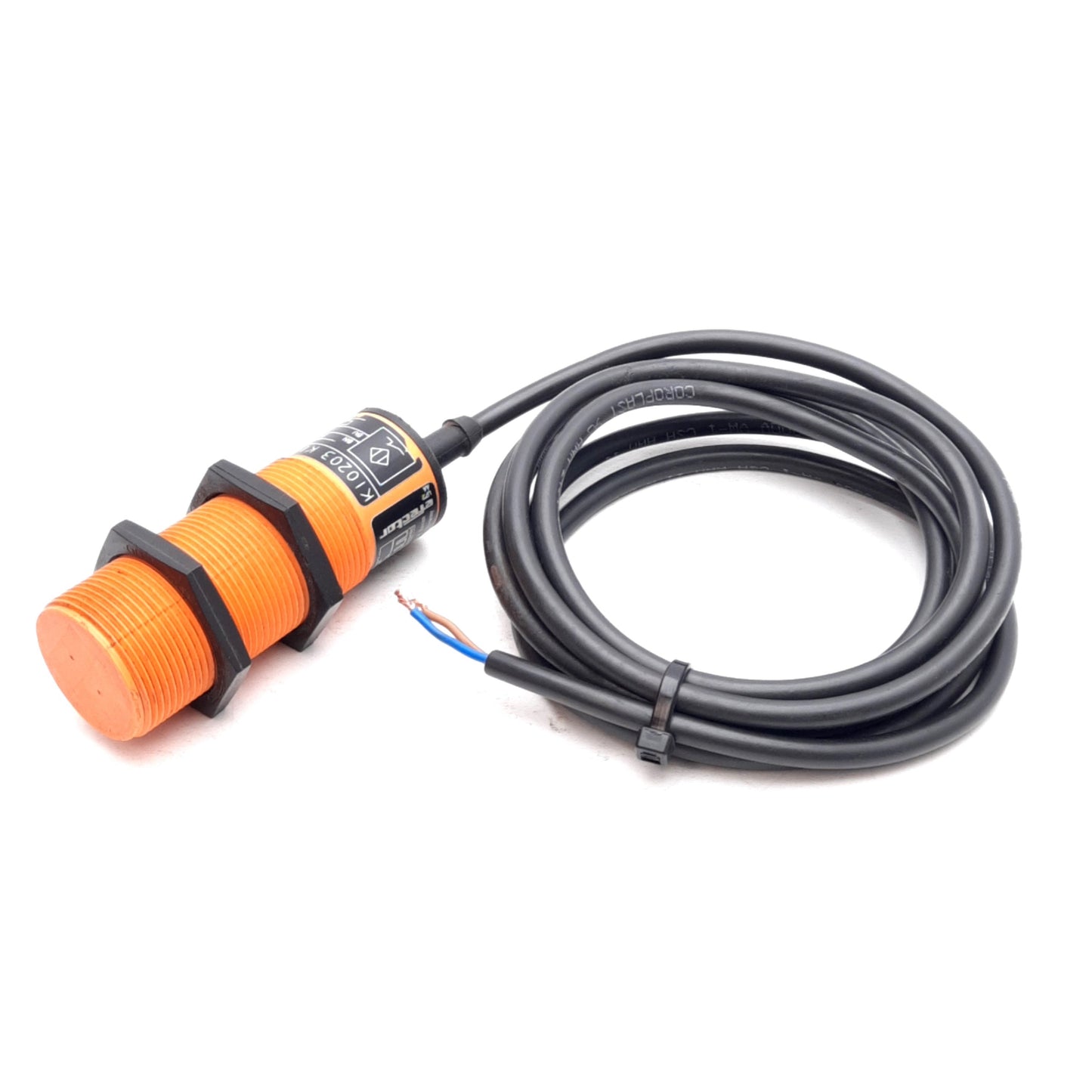 Used IFM Efector KI0203 Proximity Sensor, 20-250VAC/DC, 3-15mm Range, M30x1.5 Barrel