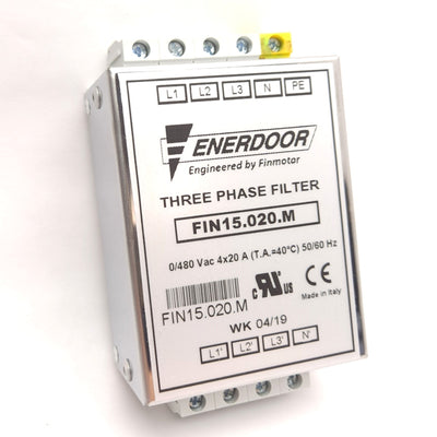 New Enerdoor FIN15.020.M EMI/RFI Filter, Three-Phase Plus Neutral, 480VAC 20A