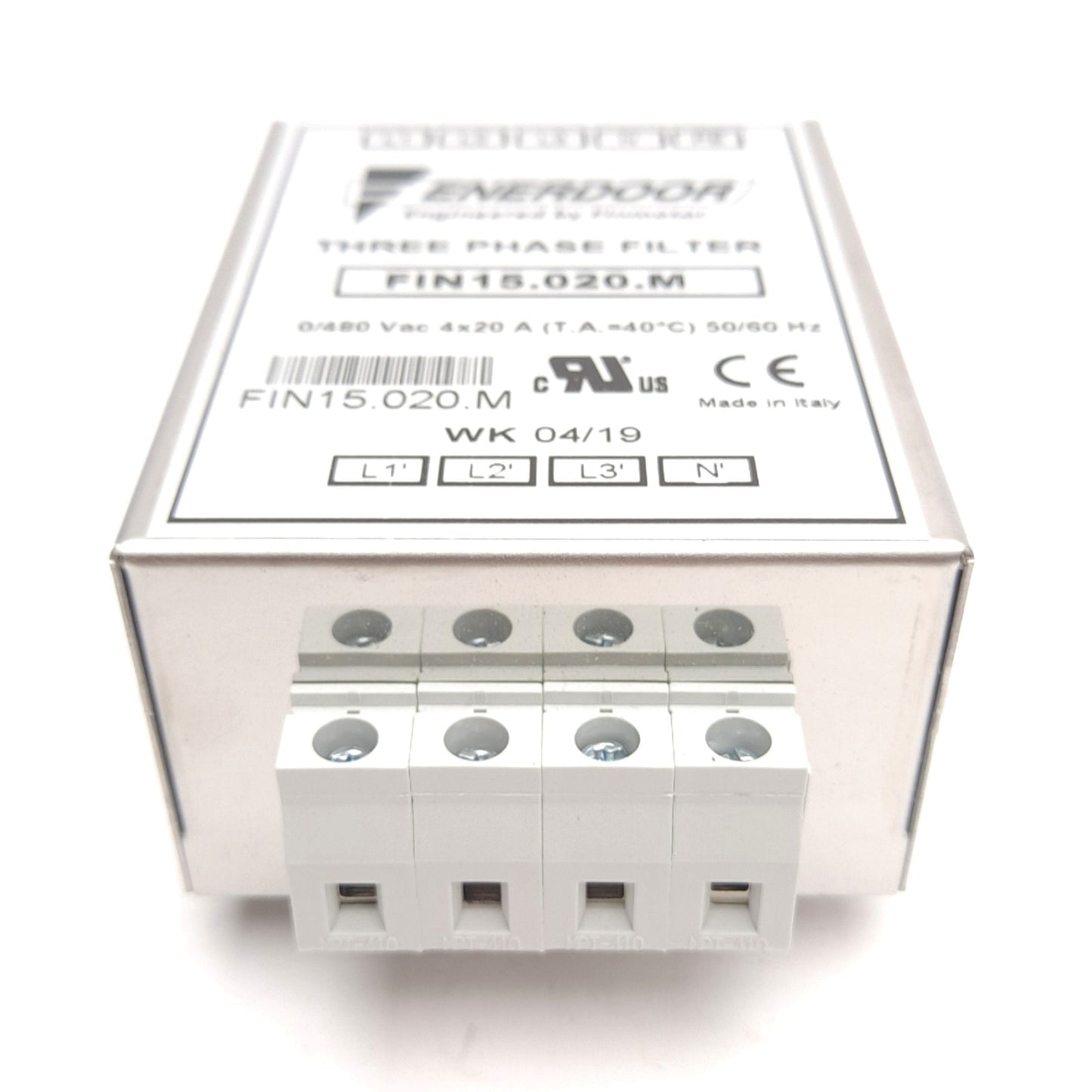 New Enerdoor FIN15.020.M EMI/RFI Filter, Three-Phase Plus Neutral, 480VAC 20A
