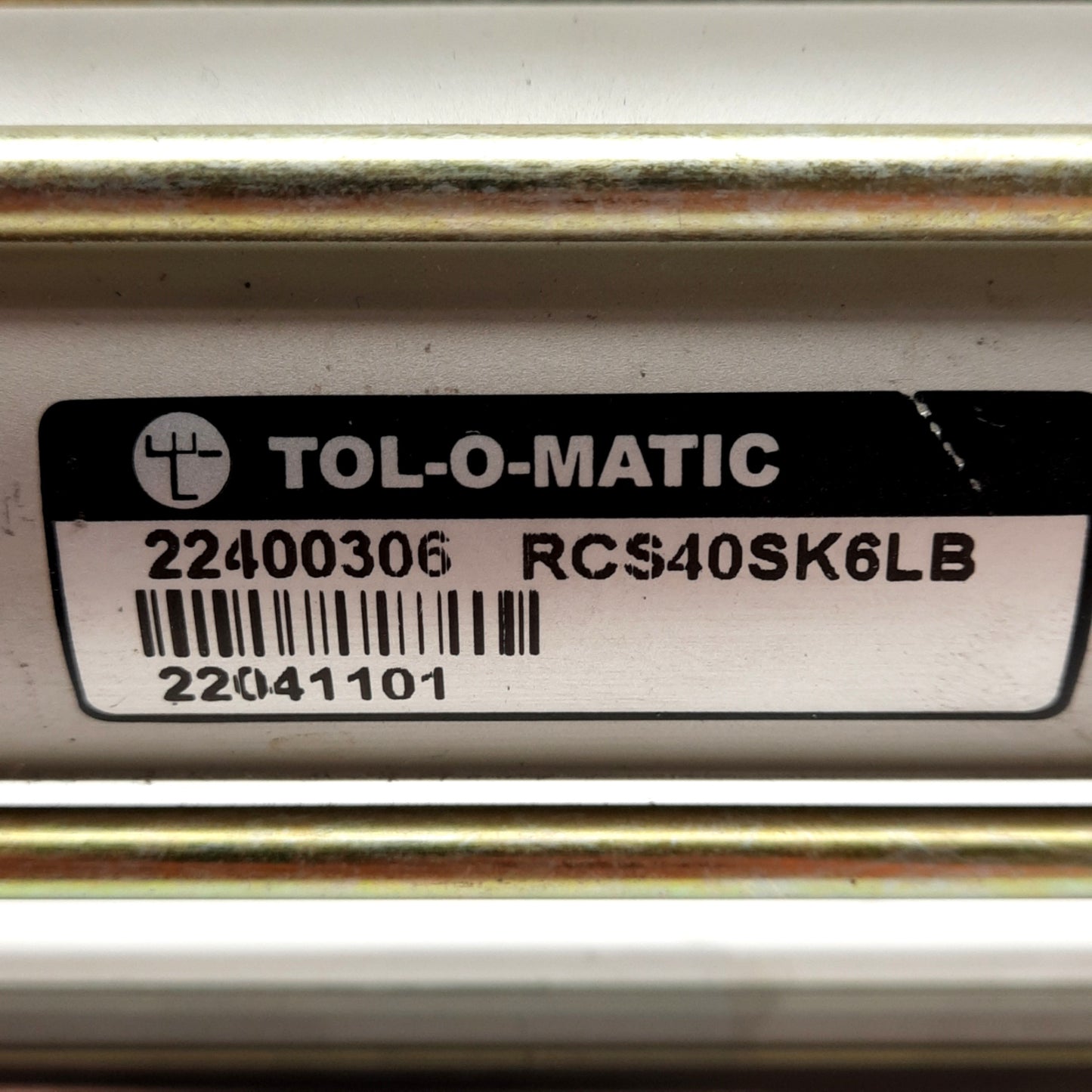 Used Tolomatic RCS40SK6LB Rod Cylinder Slide, ø1.5in Bore, 6in Stroke, 100PSI, NPT1/4