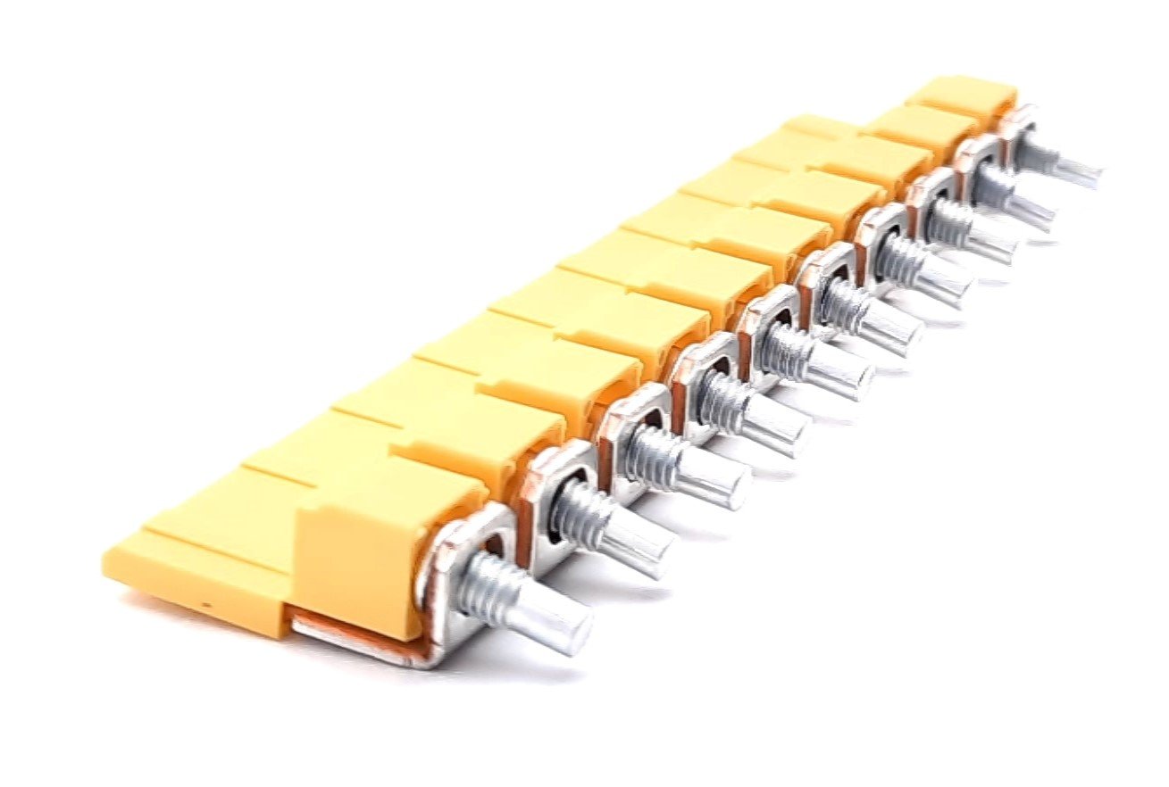 New Lot of 20 Allen Bradley 1492-CJJ8-10 Center Jumper Screw Type 8mm 10 Pole