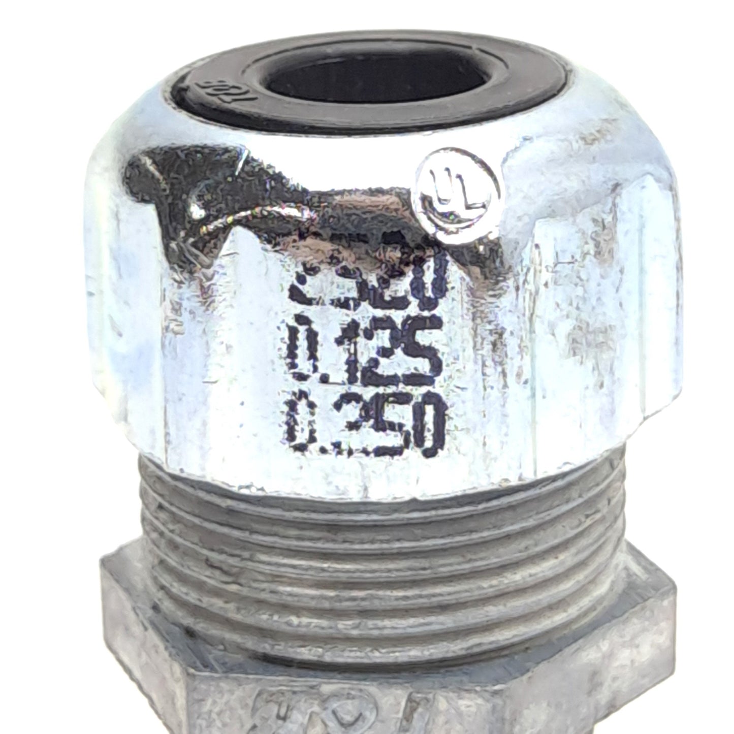 New – Open box Lot of 5 Thomas & Betts 2520 Cord Connector, 1/2in NPT, ø1/8in to ø1/4in Cable