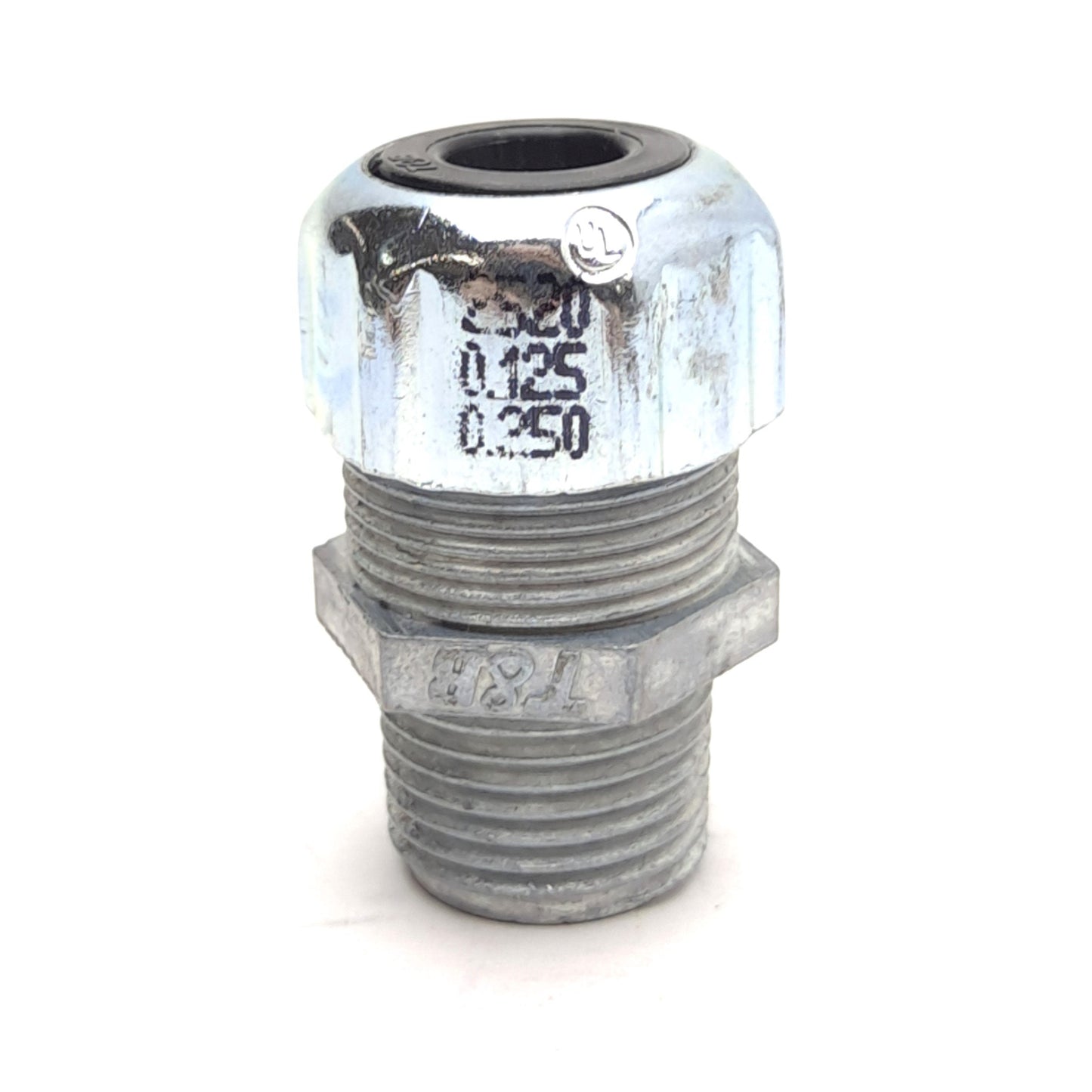 New – Open box Lot of 5 Thomas & Betts 2520 Cord Connector, 1/2in NPT, ø1/8in to ø1/4in Cable