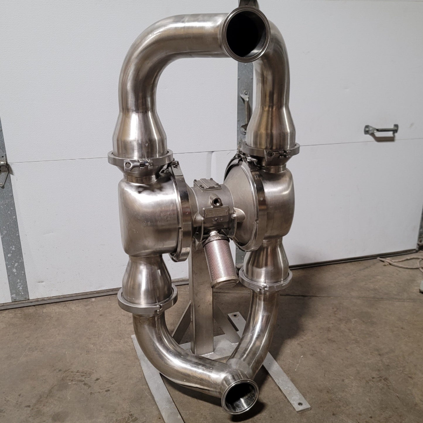 Used Graco SP4F.0000 SaniForce 2.0 HS Stainless Steel Pneumatic Diaphragm Pump 90GPM