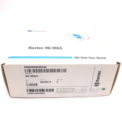 New Roxtec RG M63/4 Cable Gland Entry Seal, 4-Cable, ø3.5-16.5mm Cable Range