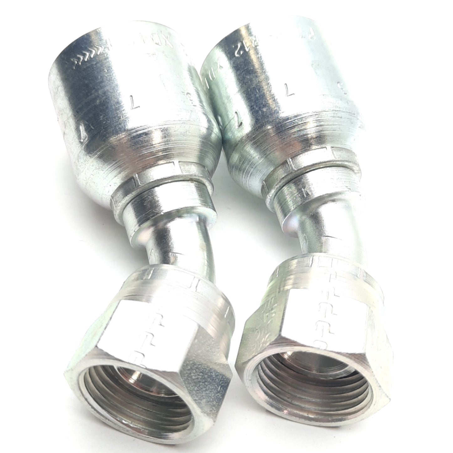 New – Open box Lot of 2 Parker 13771-10-8 Female JIC 37° Swivel 45° Elbow Crimp Fitting