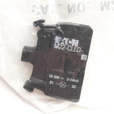 New Eaton M22-CLED-G Front Mount LED Element, 22.5mm, 12-30VAC/DC 5-14mA, Green