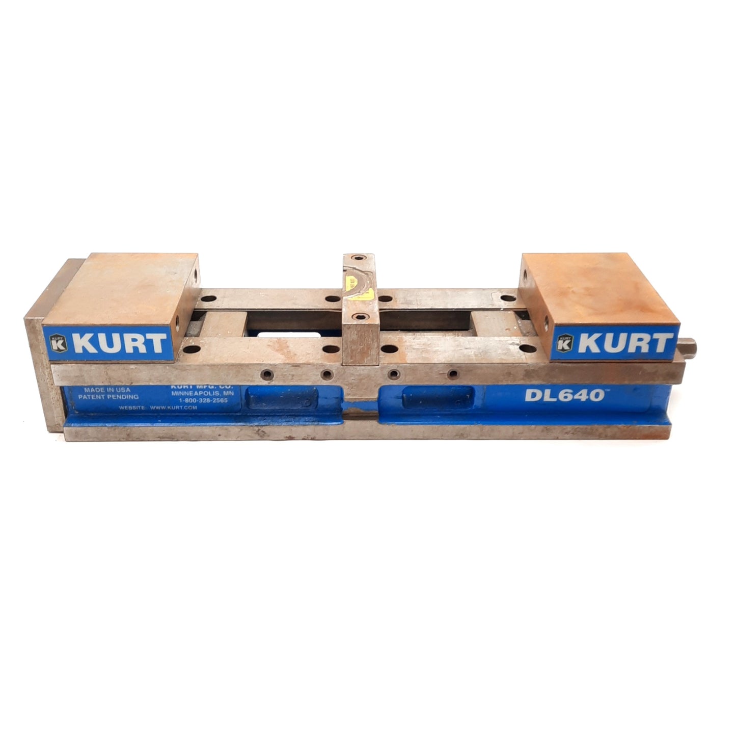 Used Kurt DL640 Double Lock Manual Machinist Vise, 6in Wide 23.25in Long 3/4in Drive