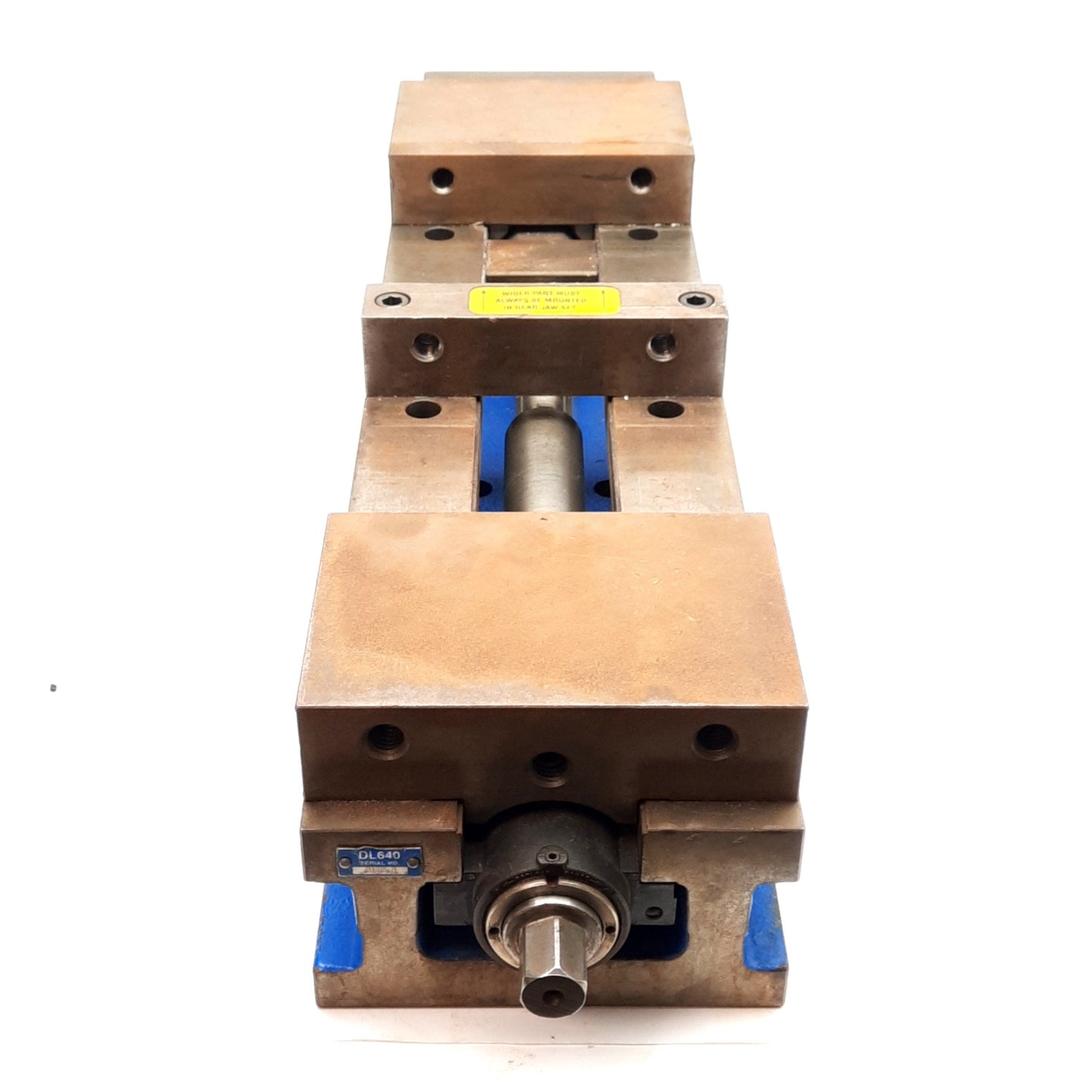 Used Kurt DL640 Double Lock Manual Machinist Vise 6in Wide 23.25in Long 3/4in Drive