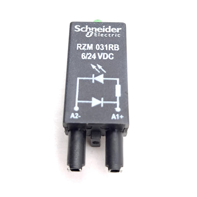 New – Open box Lot of 6 Schneider Electric RZM031RB Relay Protection Module, 6-24VDC, Green LED