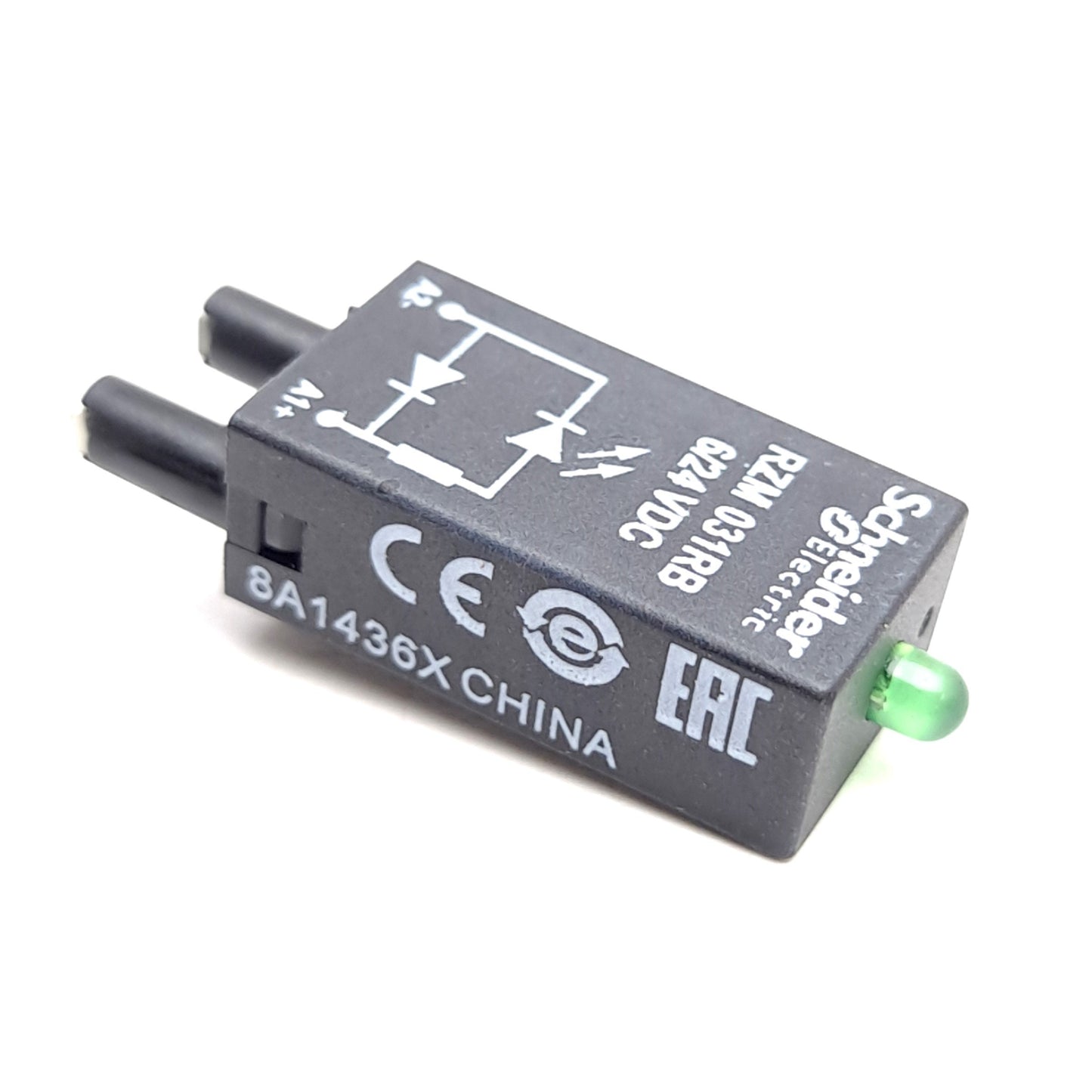 New – Open box Lot of 6 Schneider Electric RZM031RB Relay Protection Module, 6-24VDC, Green LED