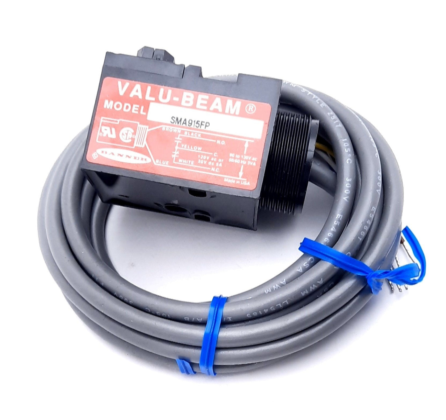 New – Open box Banner SMA915FP Valu-Beam Photoelectric Sensor Fiber Optic 90-130VAC SPDT