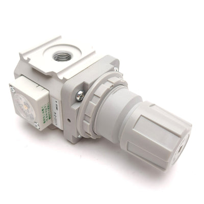 Used CKD R2000-8-W Regulator, Rc 1/4in Ports, 1.0MPa Max, W/ Pressure Gauge
