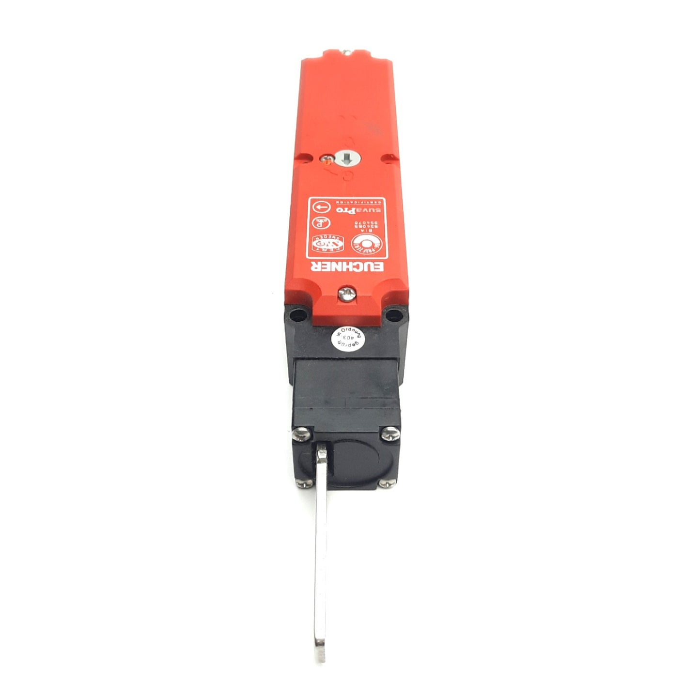 Used Euchner TP3-537A024-M12-P6 Interlock Switch, 24VAC/DC, 1NO/NC 4A, With Key