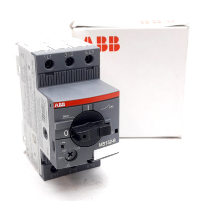 New ABB MS132-4.0B Manual Motor Starter, 3-Pole, 2.5-4.0A, 0.75-3HP, 600VAC Coil