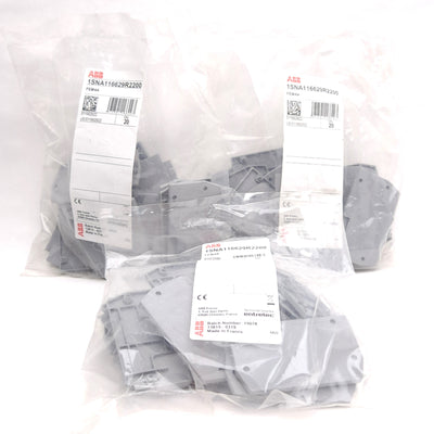 New Lot of 60 ABB FEM4A 1SNA116629R2200 Terminal Block End Plates, For ABB M4/6.4A