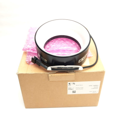 New CCS FPR-100RD2 Machine Vision Light Ring, Red, 24VDC, 100mm OD x 73mm ID