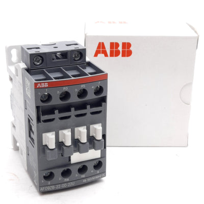 New ABB AF09ZB-22-00-22U Contactor, 4-Pole, 690VAC 25A, 48-130VAC/DC Coil, DIN Rail