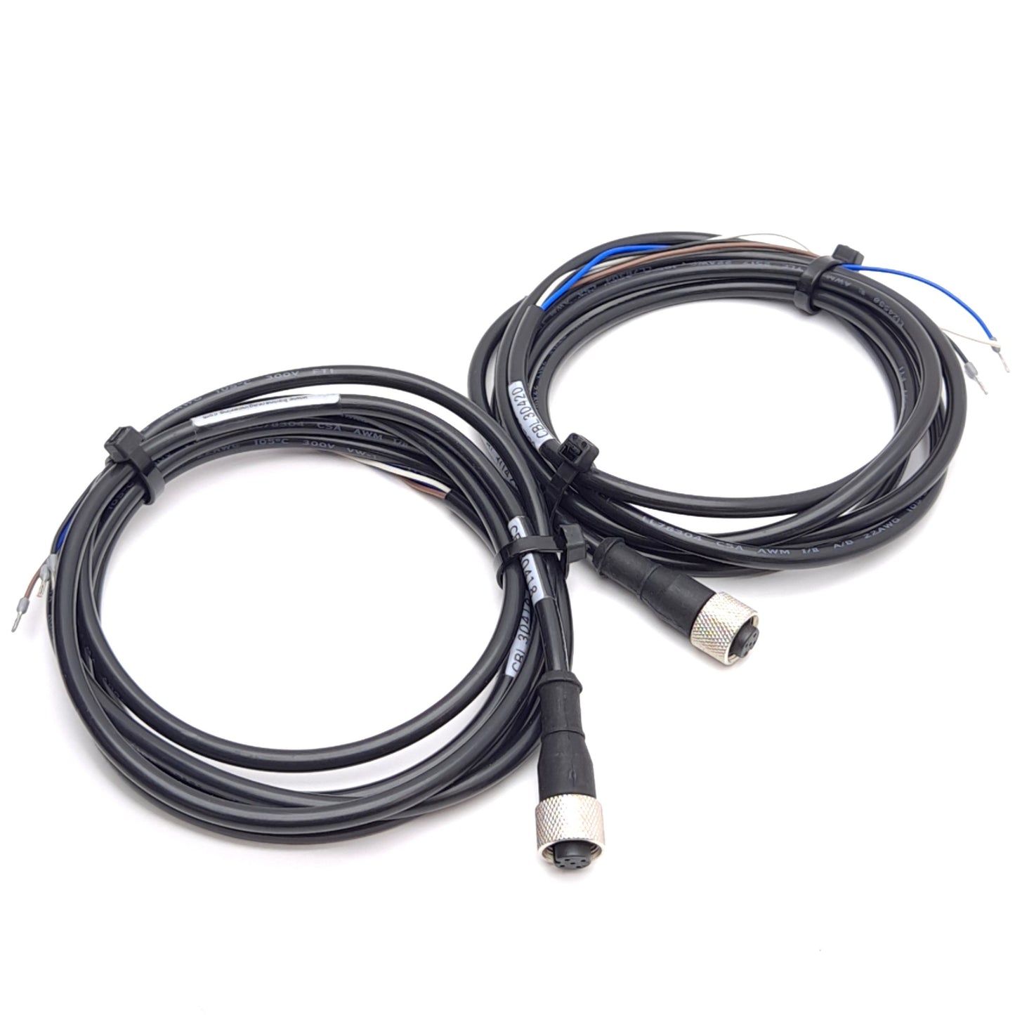Used Lot of 2 Banner MQDC-406 Cordset Cable, M12 4-Pin Female to Flying Leads, 6ft