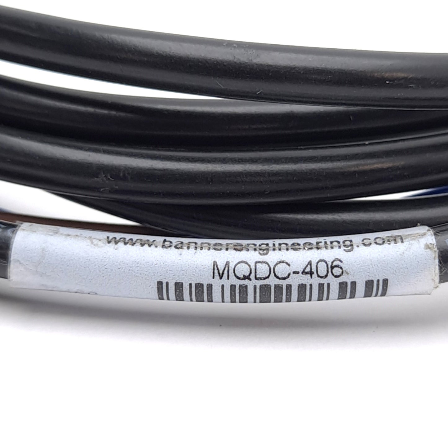 Used Lot of 2 Banner MQDC-406 Cordset Cable, M12 4-Pin Female to Flying Leads, 6ft