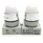 Used Lot of 2 Idec APW299-W-120V LED Dome Pilot Indicator Lights White, 120VAC