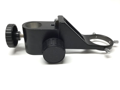 Used Adjustable Microscope Focus Mount Ring 50mm ID Yoke, 40mm Rack Travel, 24mm Bore