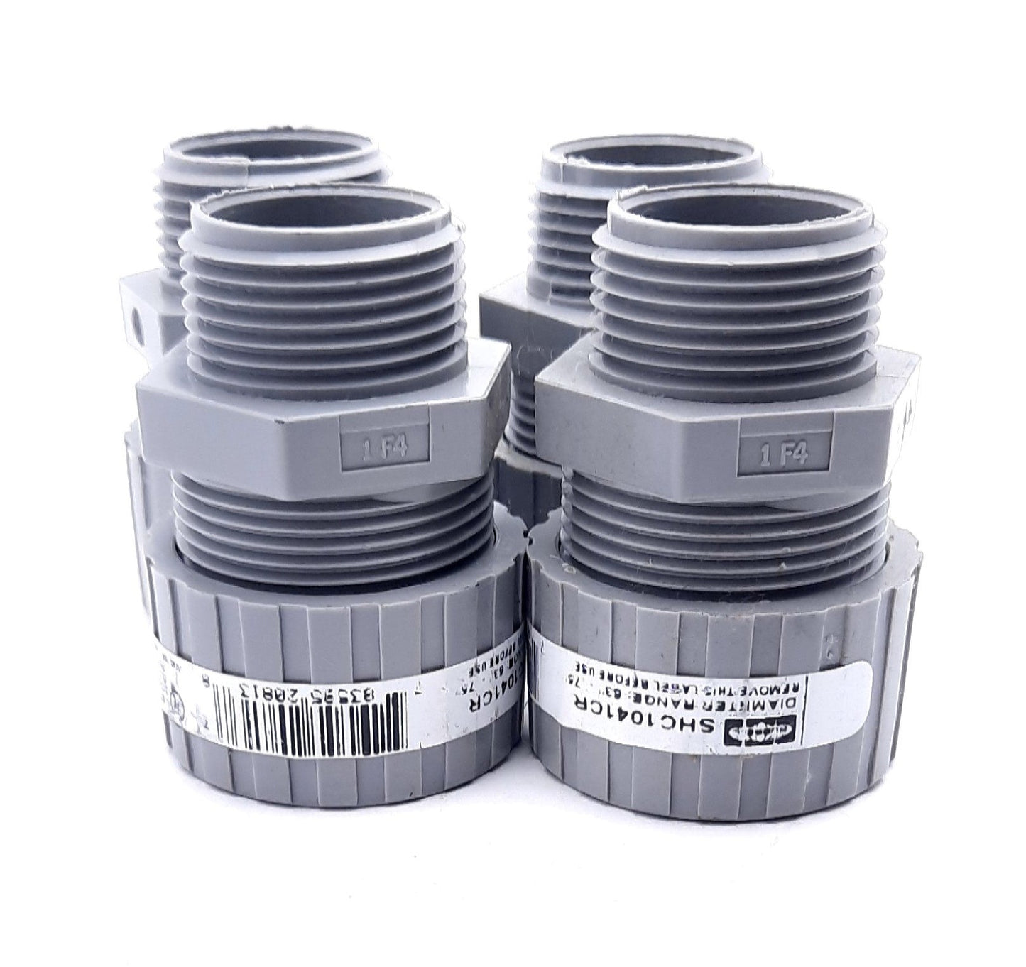 New – Open box Lot of 4 Hubbell SHC1041CR 1" Straight Corrosion Resistant Nylon Cord Grip