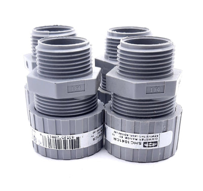 New – Open box Lot of 4 Hubbell SHC1041CR 1" Straight Corrosion Resistant Nylon Cord Grip