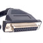 Used Microscan 61-000032-01 Barcode Scanner Cable, DB25 M/F, Quadruz EZ to IB-150, 2m