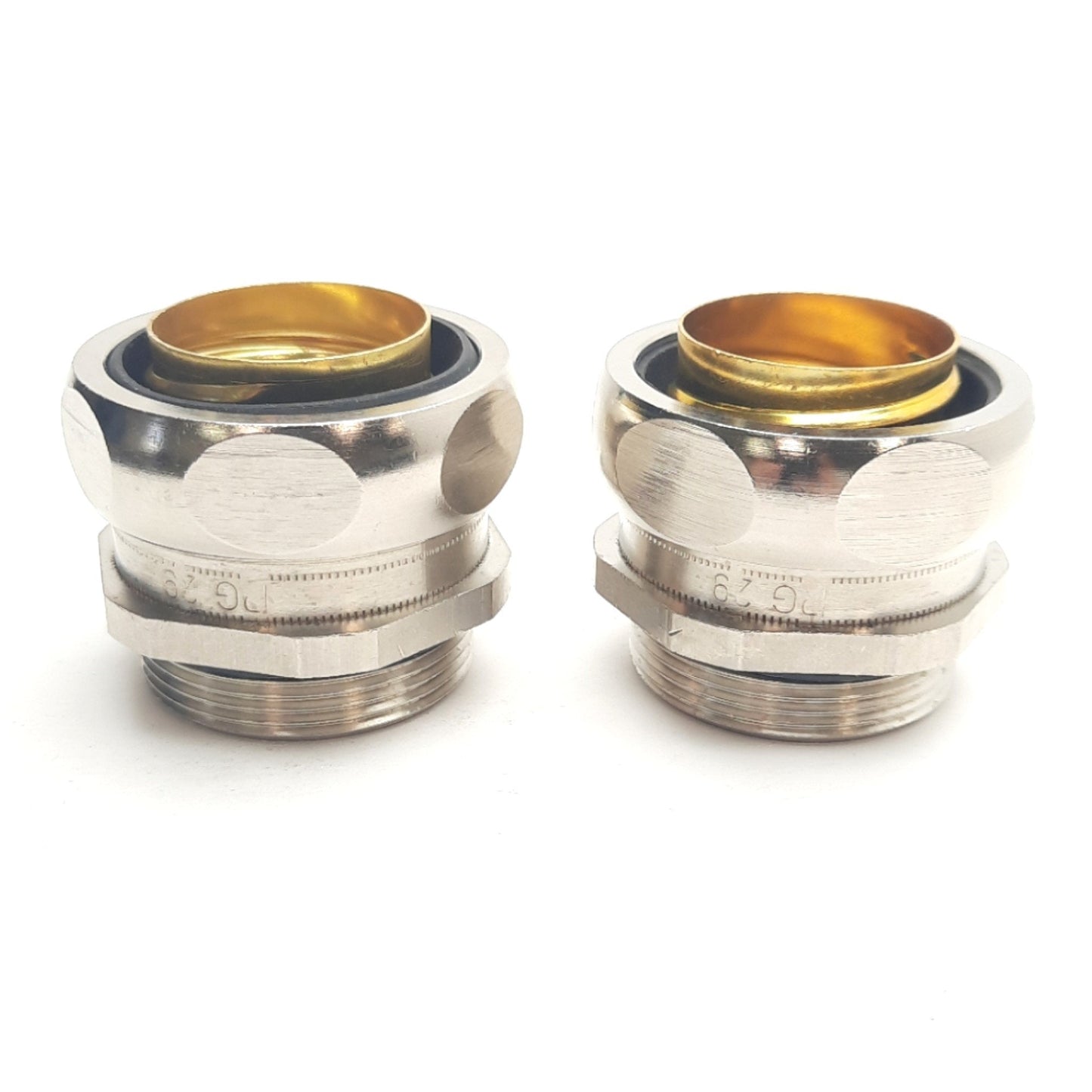 New – Open box Lot of 2 Silvyn 61795145 Brass Conduit Connectors PG 29, TPE Seal