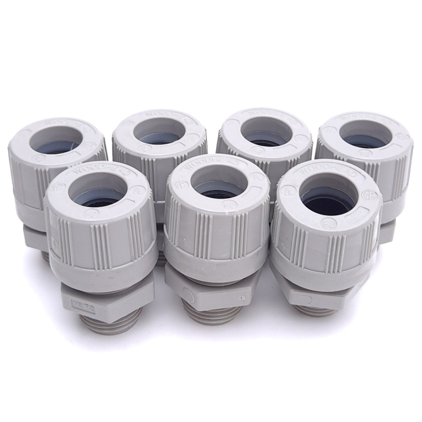 New – Open box Lot of 7 Woodhead 1300980082 5532 Cord Grip, 1/2in NPT, ø.500-.562in Grip Range