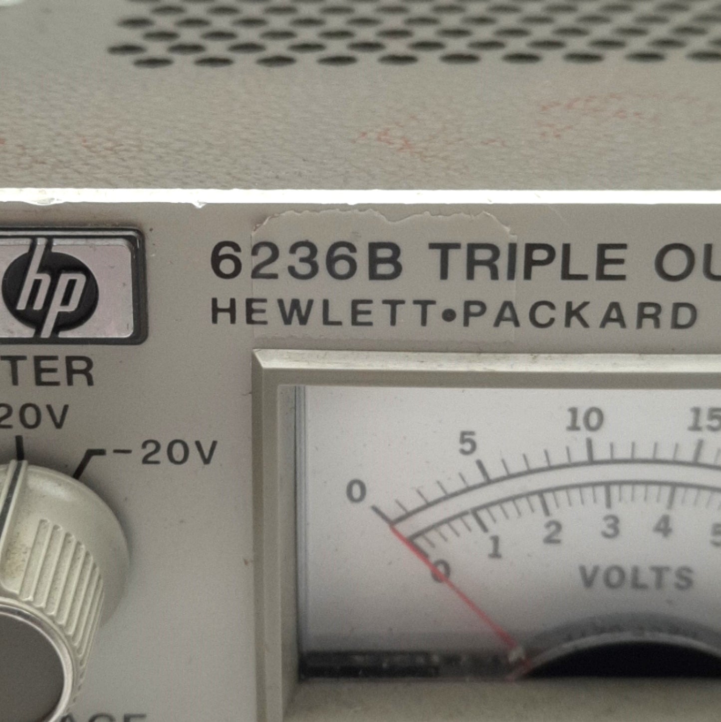 Used Hewlett Packard 6236B Triple Output Power Supply, 0-6V 2.5A, +/- 20V 0.5A